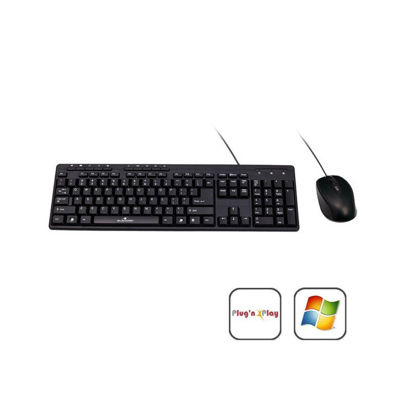 Clavier et souris Bluestork BSPACKFIRSTII Noir Français Azerty