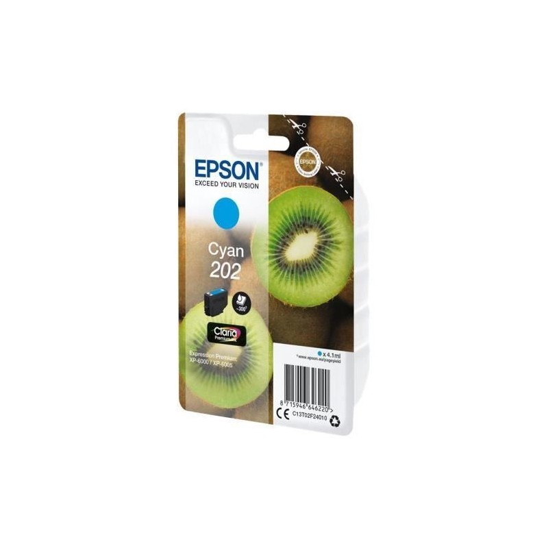 Image secondaire de Epson Kiwi Singlepack Cyan 202 Claria Premium Ink