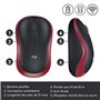 LOGITECH - Souris sans fil optique - M185 Rouge