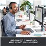 LOGITECH - Webcam HD Pro C920 Refresh - Microphone intégré - Idéal Fac