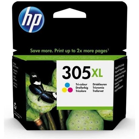 HP 305XL Cartouche d'encre trois couleurs grande capacité authentique 