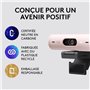 Logitech - Brio 500 Webcam HD avec Expo Auto - Rose
