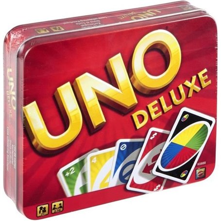 Mattel Games - Uno Deluxe - Jeu de Cartes Famille  - 2 a 10 joueurs -