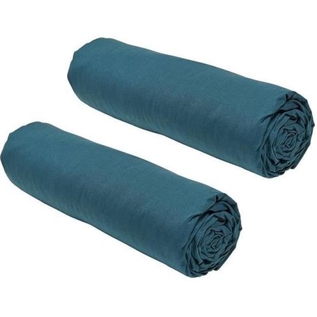 Lot de 2 draps housses TODAY Essential - 140 x 190 cm - 2 personnes -