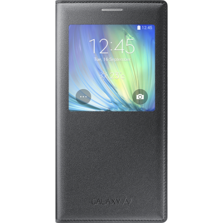 Etui à rabat à zone transparente Samsung EF-CA700BC noir pour Galaxy A