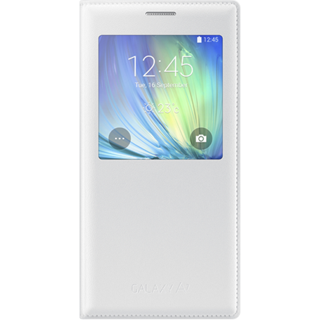 Etui à rabat à zone transparente Samsung EF-CA700BW blanc pour Galaxy 