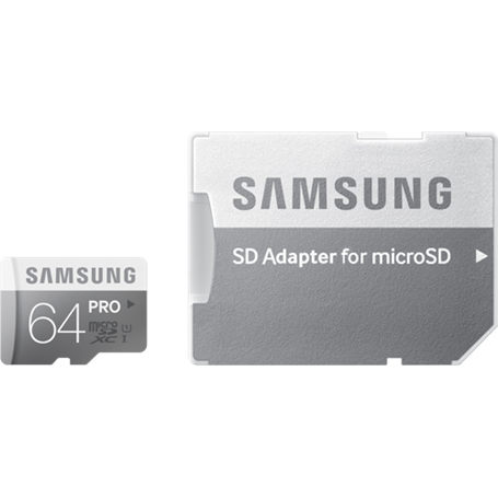 Carte mémoire micro SD Pro Samsung 64Go avec adaptateur SD