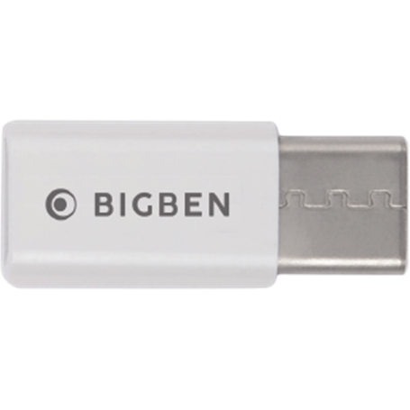 Adaptateur Micro USB vers USB C Blanc Bigben
