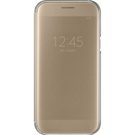 Etui à rabat Clear View Cover Samsung EF-ZA520CF doré pour Galaxy A5 A