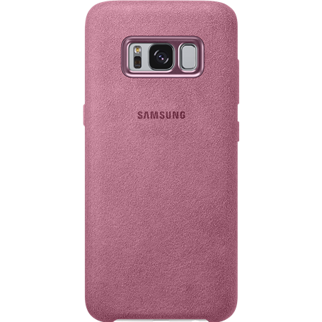 Coque rigide Samsung EF-XG955AP en Alcantara Rose pour Galaxy S8 + G95