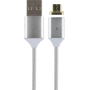 Câble magnétique USB/micro USB gris métallisé