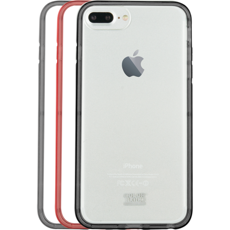 Lot de 3 bumpers Colorblock pour iPhone 6 Plus/6S Plus/7 Plus/8 Plus