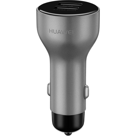 Chargeur allume-cigare Huawei argenté avec 2 ports USB