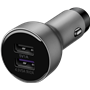Chargeur allume-cigare Huawei argenté avec 2 ports USB