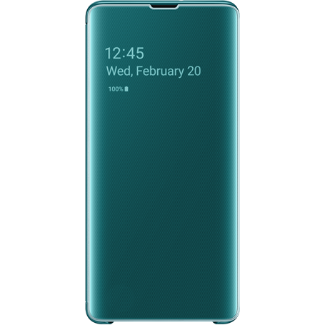 Etui à rabat Clear View Cover Samsung EF-ZG975CG vert pour Samsung Gal