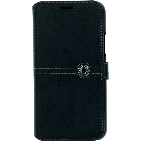 Folio Sellier Bouton laqué Noir pour iPhone 11 Pro Max Faconnable