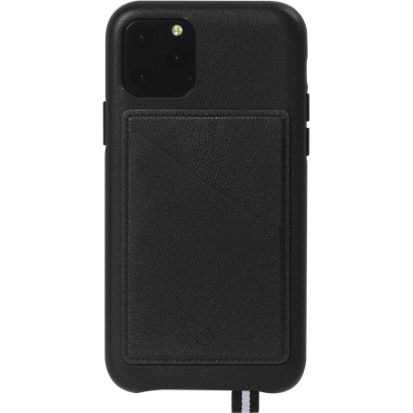 Coque iPhone 11 Pro Elysée en Cuir avec Bandoulière Noire Artefakt