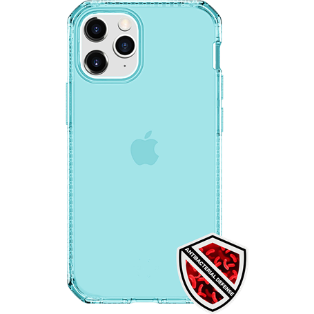 Coque Renforcée iPhone 12 / 12 Pro Spectrum Clear Bleue Itskins