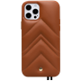 Coque iPhone 12 / 12 Pro Louvre en Cuir matelassé Cognac Artefakt