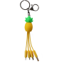 Câble 3 en 1 USB A/micro USB & USB C & Lightning 0,15m Ananas Yello Ko