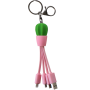 Câble 3 en 1 USB A/micro USB & USB C & Lightning 0,15m Cactus Yello Ko
