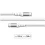 Câble Renforcé USB C/USB C 2m 3A Blanc - Garanti à vie Force Power Lit