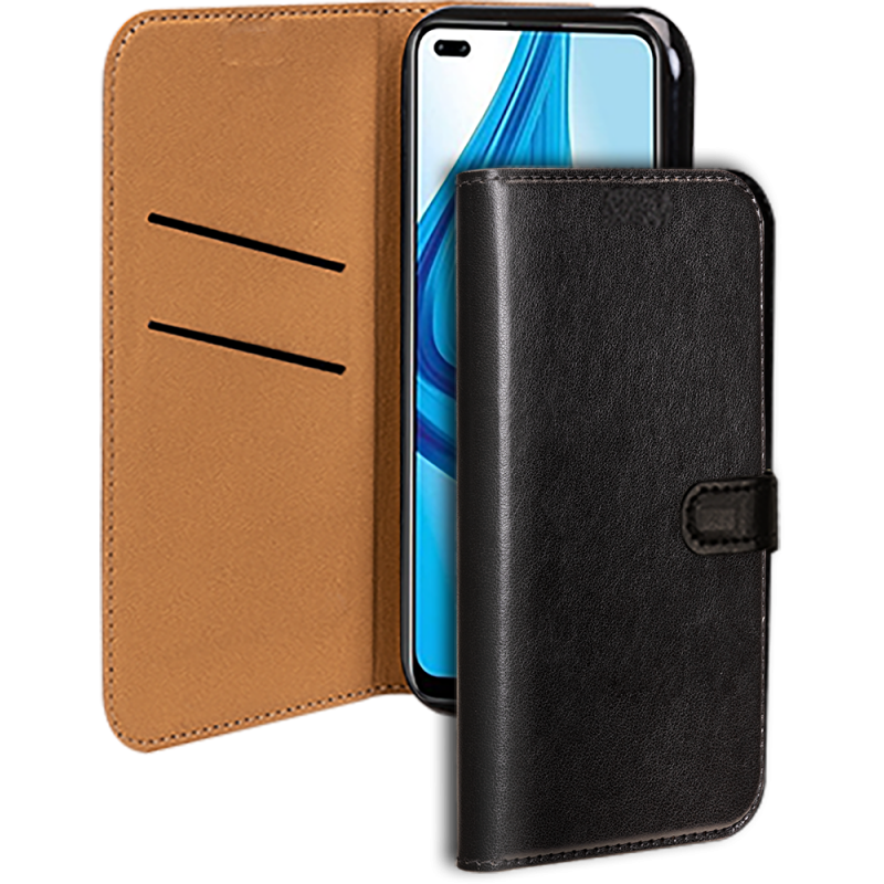Etui Folio Wallet Oppo A94 5G Noir - Fermeture avec languette aimantée