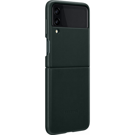 Coque Samsung G Z Flip 3 en Cuir Verte Samsung