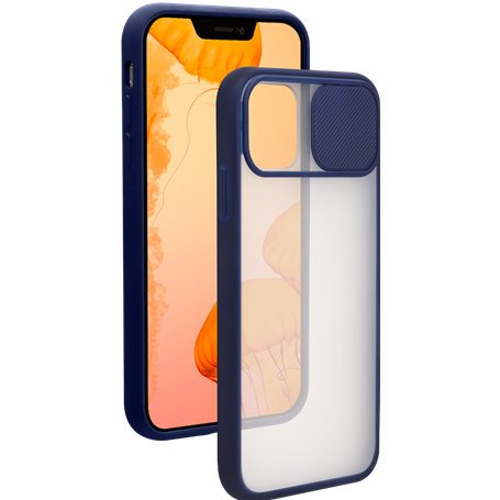 Coque iPhone 13 mini Slide Contour Bleu Bigben