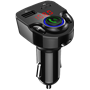 Double Chargeur voiture USB A+C 25W avec transmetteur FM Noir Bigben
