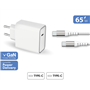 Chargeur maison 65W Power Delivery GaN + Câble Renforcé USB C/USB C Bl