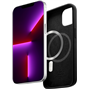 Coque Apple iPhone 12 / 12 Pro Silicone Icon MagSafe Noir Puro