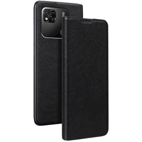 Etui Folio Xiaomi Redmi 10A Noir - Porte-carte intégré Bigben