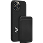 Coque iPhone 14 Pro Compatible MagSafe avec porte-carte amovible Noire