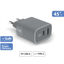 Double Chargeur maison 45W (30+12W) Power Delivery GaN Gris - Garanti