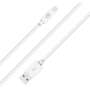 Câble USB A/Lightning 2m Blanc - 2.4A - 100% Plastique recyclé Bigben