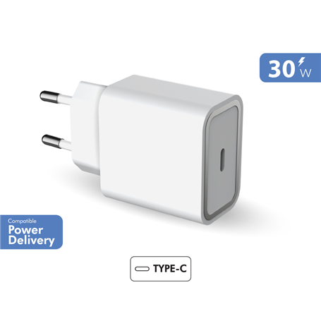 Chargeur maison USB C 30W Power Delivery Blanc - Garanti à vie Force P