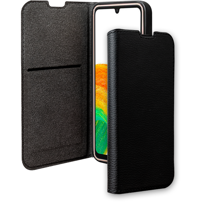 Etui Folio Wallet Samsung G A34 5G Support vidéo Noir - 65% Plastique