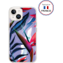 Coque Résine iPhone 13/14 Feuilles roses - Fabriquée en France Bigben