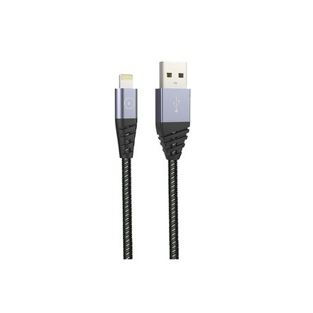 Tiger Power Câble Ultra Resistant USB-A Lightning 1,2M Gris
