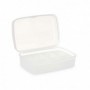 Boîte à compartiments Blanc Transparent Plastique 21,5 x 8,5 x 15 cm (12 Unités)
