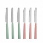 Ensemble de Couteaux Vert Rose Argenté Acier inoxydable Plastique (12 Unités)