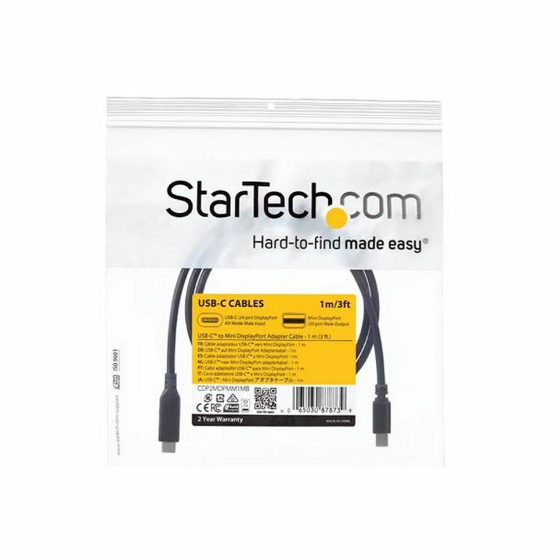 Image secondaire de Startech.com Câble adaptateur USB-C vers Mini DisplayPort 4K 60 Hz de 1 m en noir