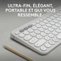 Logitech Pebble Keys 2 K380s clavier RF sans fil + Bluetooth Azerty Français Blanc