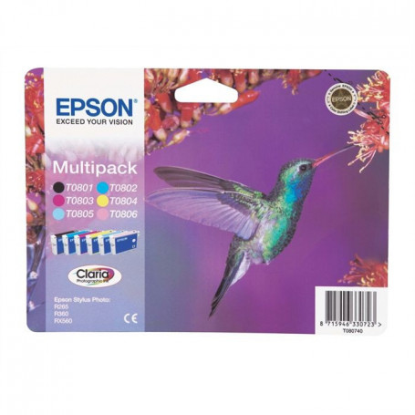 Epson Multipack T0807 - Colibri - Noir, jaune, cyan, magenta, magenta clair, cyan clair (C13T08074011) 116,12 €