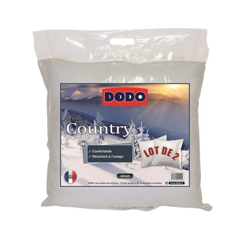 Oreiller Dodo Country Blanc 60 x 60 cm (2 Unités)