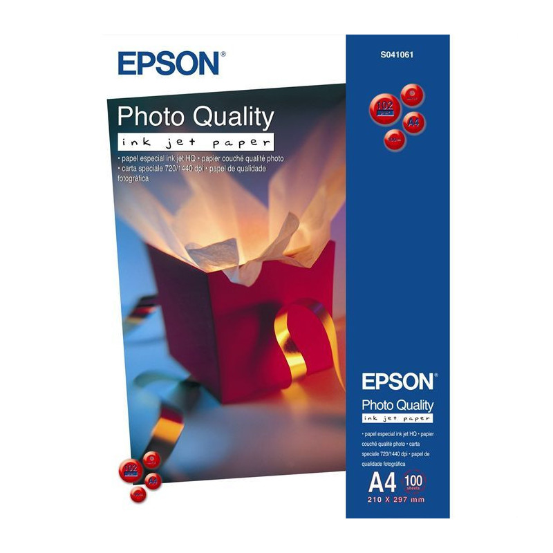 Epson Photo Quality Inkjet Paper - A4 - 100 Feuilles