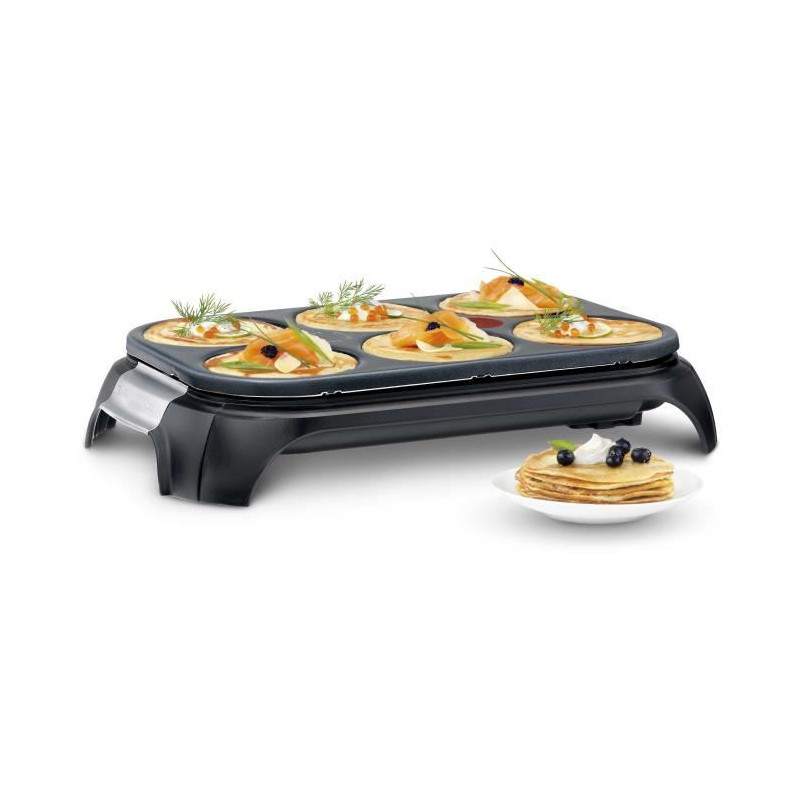 Image secondaire de Tefal Crep'Party, Appareil a crepes 6 empreintes, Antiadhésif, Thermo-Spot, 6 spatules + 1 louche, Fabriqué en France PY558813