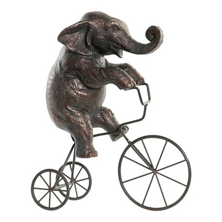Figurine Décorative DKD Home Decor Métal Résine Eléphant (30 x 12 x 37