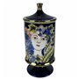 Vase DKD Home Decor Visage Porcelaine Bleu 11 x 11 x 25 cm Multicouleu